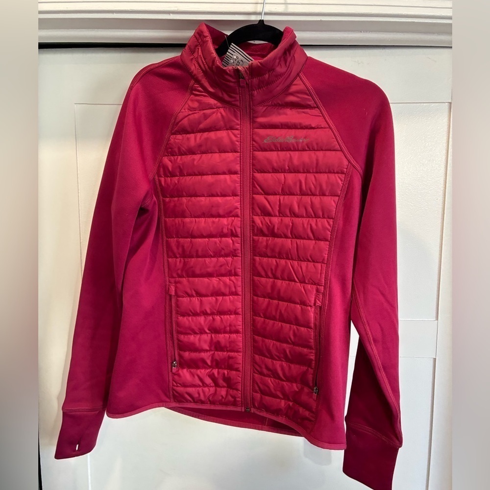 Eddie Bauer maroon zip up outdoor jacket size M